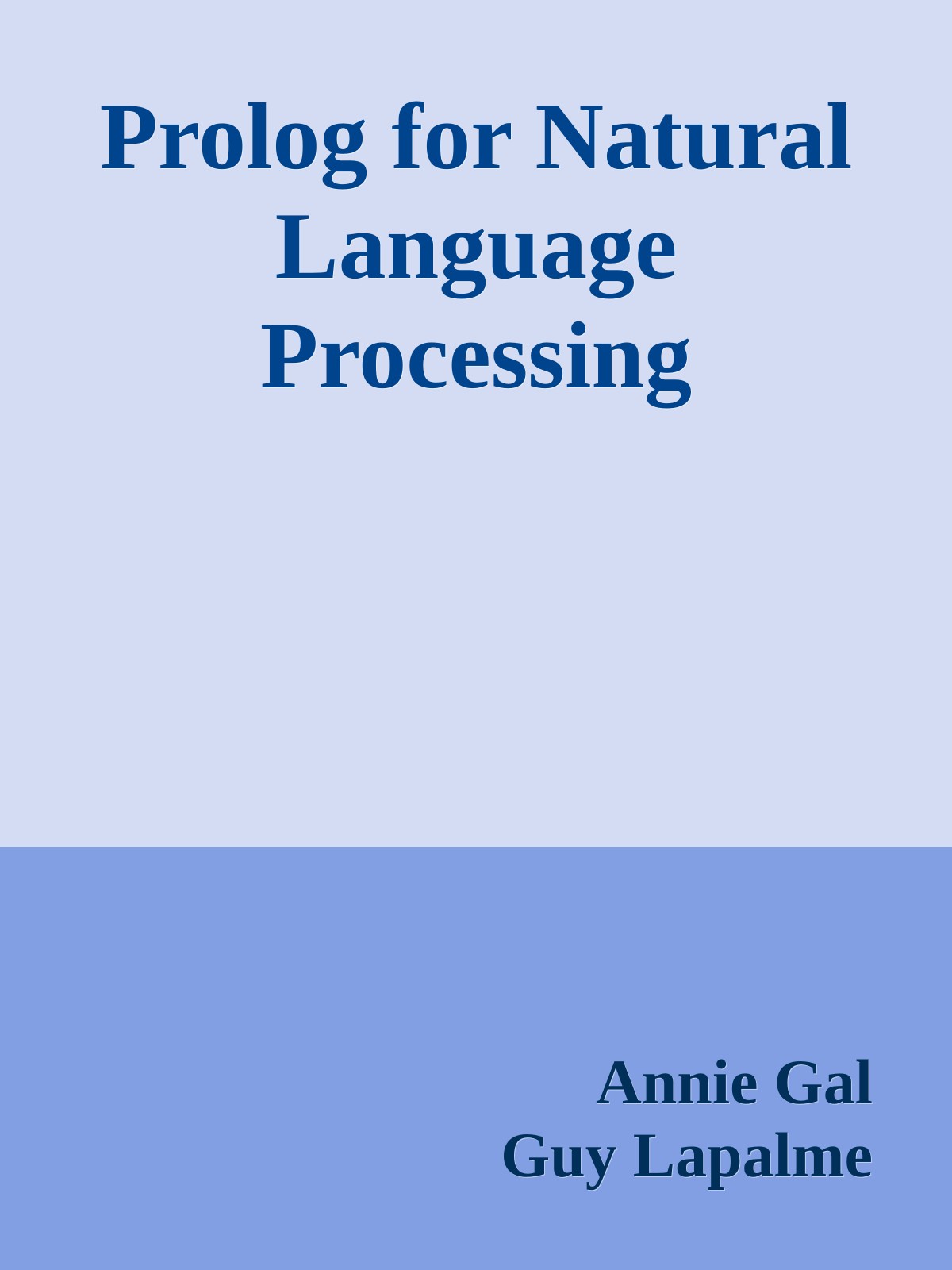 Prolog for Natural Language Processing