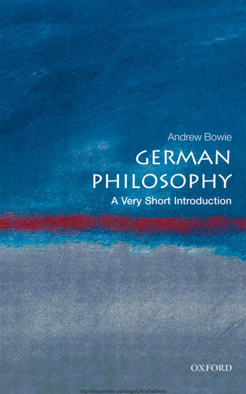 German Philosophy: A Very Short Introduction